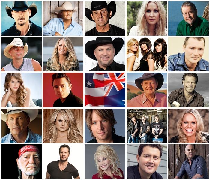 Stars country australiennes et americaines